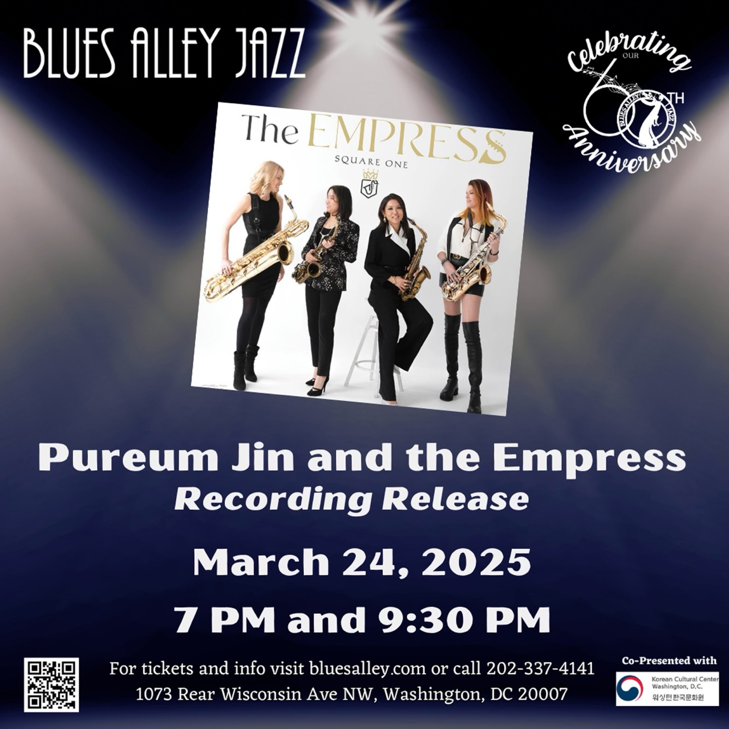 Pureum Jin and the Empress Recording Release Performance at Blues Alley