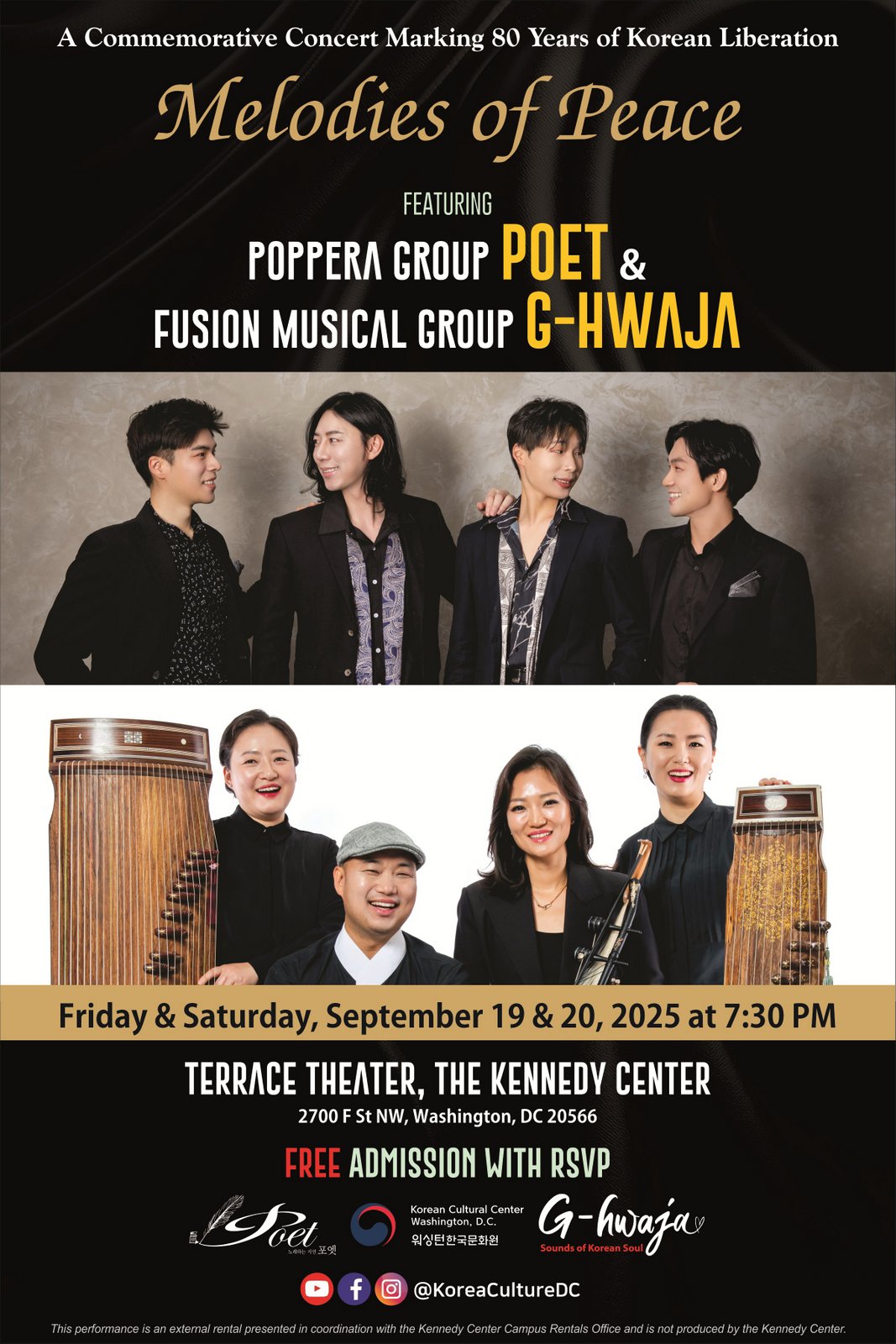 Melodies of Peace: A Commemorative Concert Marking 80 Years of Korean Liberation (Sept. 19 & 20)