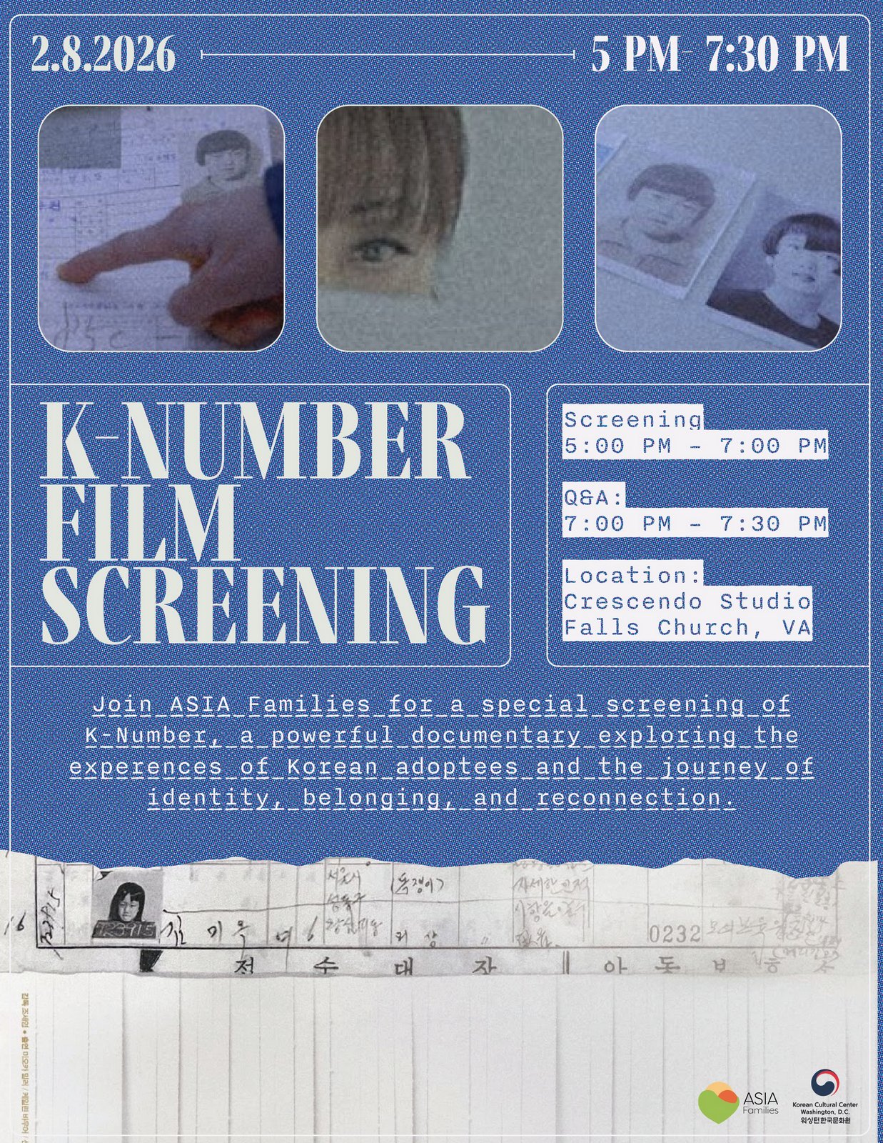 K-Number Documentary Screening & Q&A